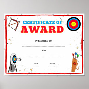 Poster modèle de prix de réalisation de tir à l'arc modif