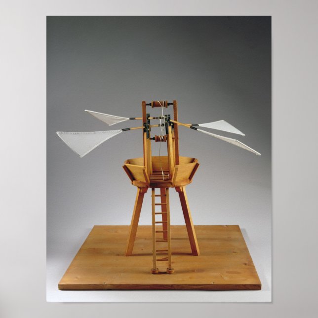 Poster Modèle de reconstruction du design de da Vinci (Devant)