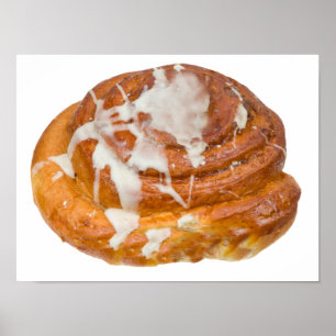 Poster Modèle de rouleau de cannelle à pain