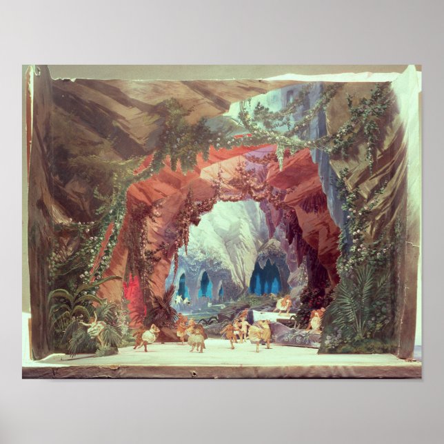 Poster Modèle de scène pour l'opéra "Tannhauser" (Devant)