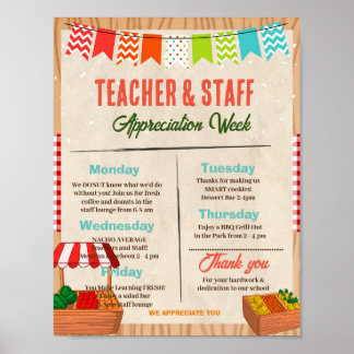 Poster Modèle de semaine d'appréciation des enseignants d