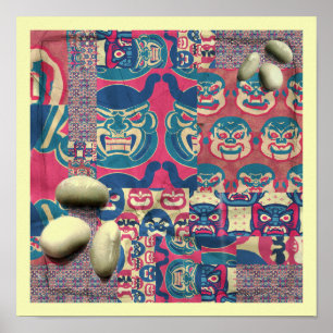 Poster Modèle de Setsubun Haricots Démons