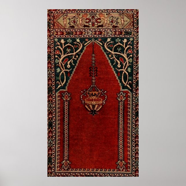 Poster Modèle de tapis de prière orientale - Mosquée (Devant)