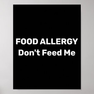 Poster Modèle de texte Allergie alimentaire Ne me nourris