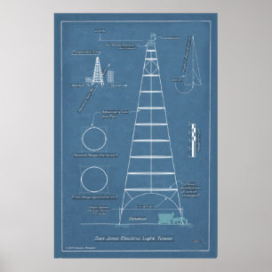 Poster Modèle de tour légère de San Jose