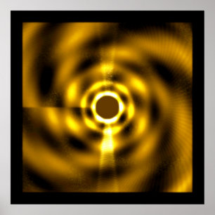 Poster Modèle de vague de singularité de trou noir