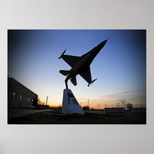 Poster Modèle d'échelle d'un Faucon F-16 C