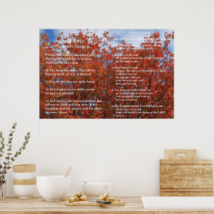 Poster Modèle d'Écriture, Psaume 23, Prière du Seigneur
