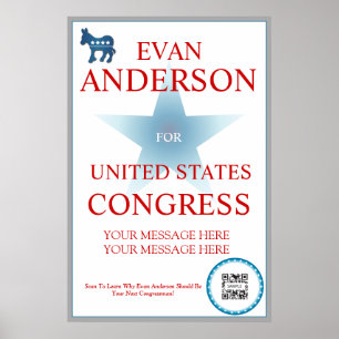 Poster Modèle démocrate Donkey