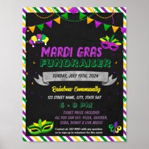Poster Modèle d'événement Mardi Gras
