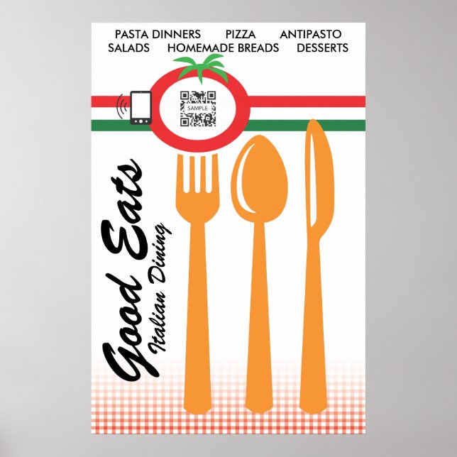 Poster Modèle dîner Décontracté italien (Devant)