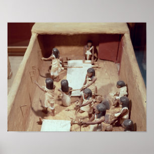 Poster Modèle funéraire d'un atelier de textile