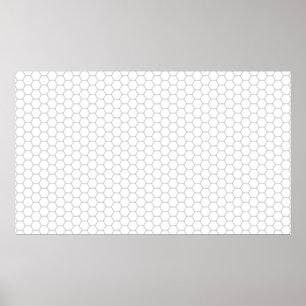 Poster Modèle hexagone motif Honeypeb
