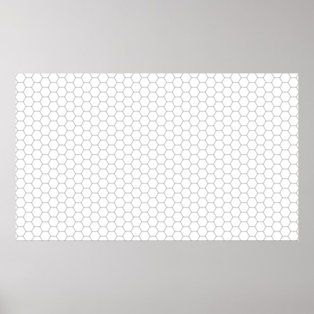 Poster Modèle hexagone motif Honeypeb (Devant)