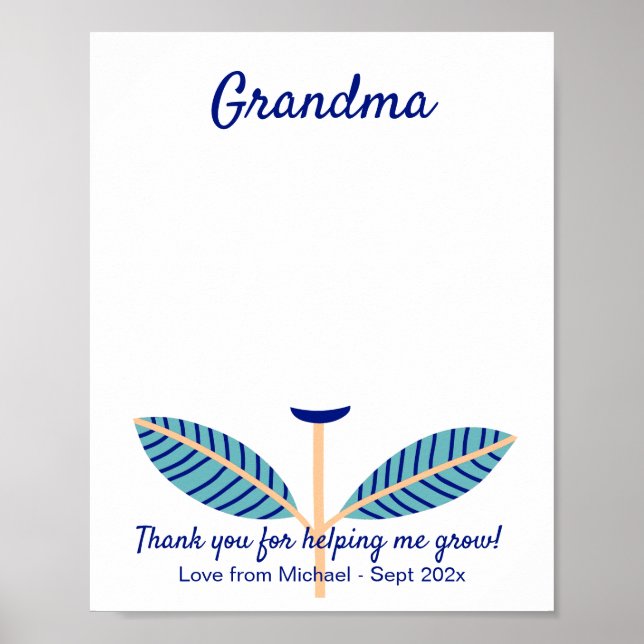 Poster modèle Merci de l'empreinte do-it-yourself (Devant)