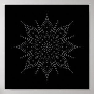 Poster Modèle Micro-Dot Mandala