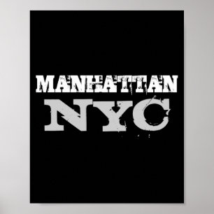 Poster Modèle noir élégant de New York City Manhattan NYC