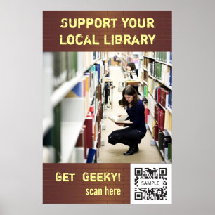 Poster Modèle Support de votre bibliothèque locale
