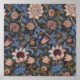 Poster Modèle William Morris Evenlode : Vintage Moody