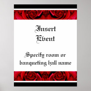 Poster modèles d'affiches de roses rouges personnalisable