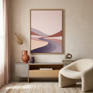 Poster Modern Abstract Landscape Wall Art for Living Room