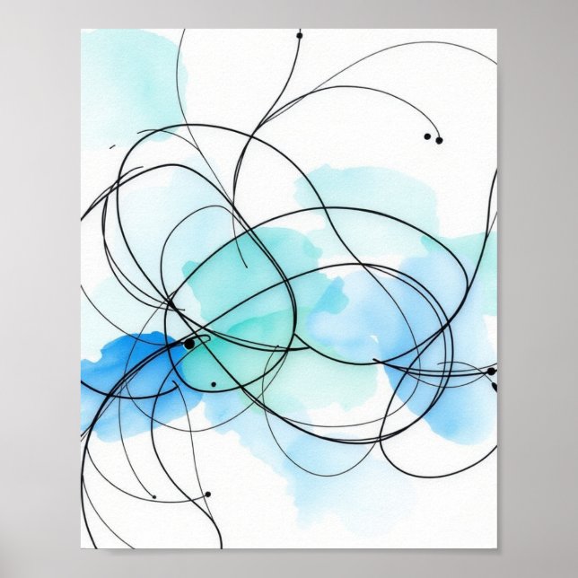 Poster Modern Abstract Line Art Wall Prints Set of 3 (Devant)