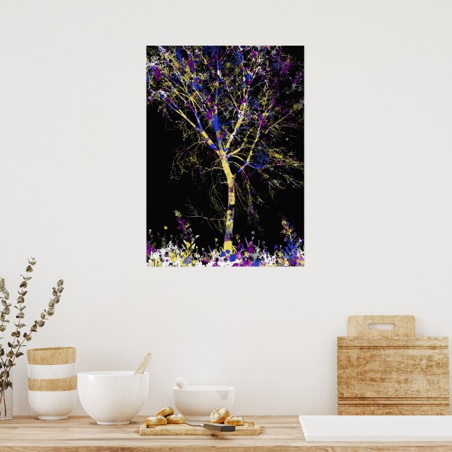 Poster Modern Abstract Tree (Cuisine)