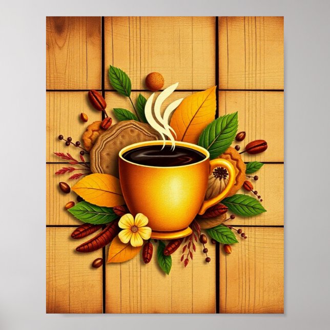 Poster Modern Coffee Illustration (Devant)
