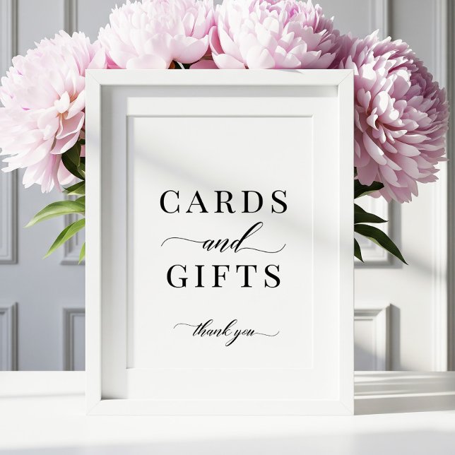 Poster Modern Elegant Classic Cards and Gifts Sign (Créateur téléchargé)