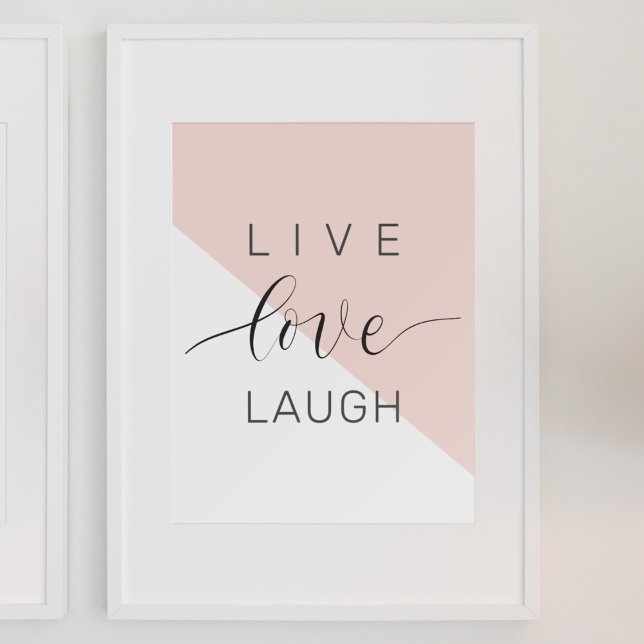 Poster Modern Love Laugh Motivation positive (Créateur téléchargé)