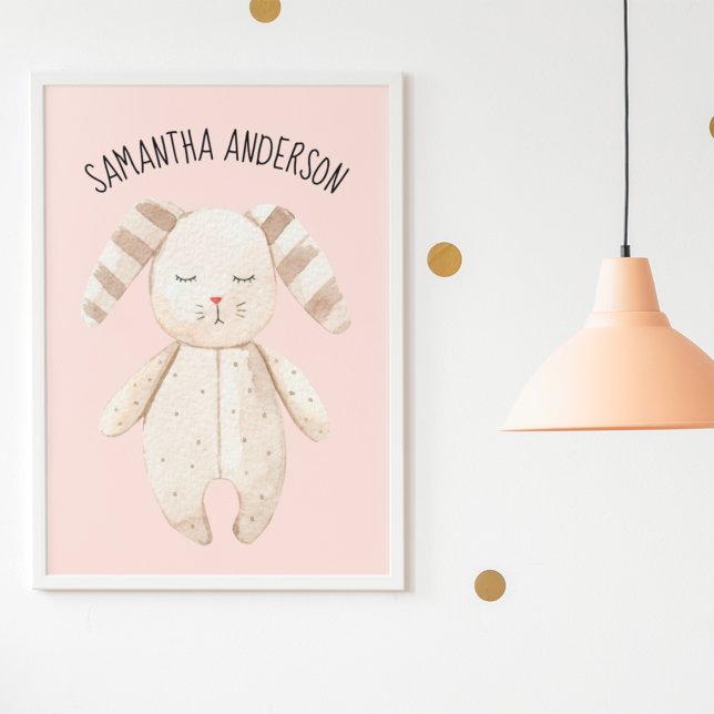 Poster Modern Pastel Pink Bunny (Créateur téléchargé)