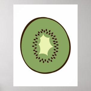 Poster Modern print of a Kiwi Fruit for your kitchen