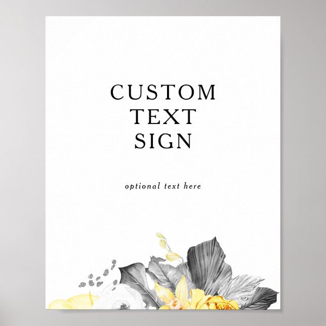 Poster Modern Tropical Cards and Gifts Custom Sign (Devant)