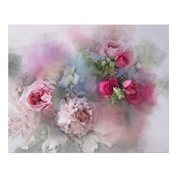 Modern Watercolor Roses Flowers