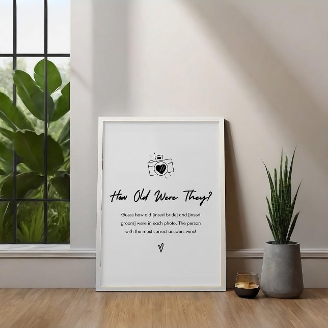 Poster Moderne À Quel Âge Étaient-Ils Fête des mariées Je (Créateur téléchargé)