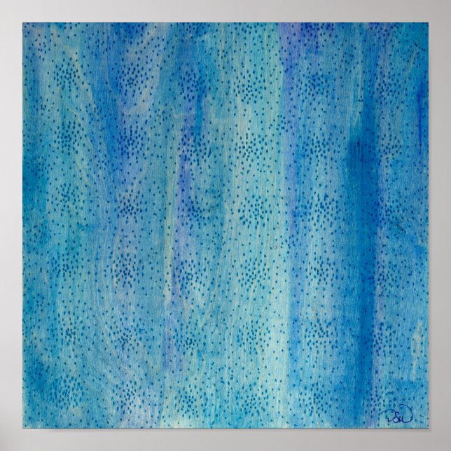 Poster Moderne Abstrait sur bois (Devant)