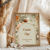 Moderne Bohème Terracotta Beige Olive Floral Perso