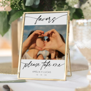 Poster Moderne Faveurs Calligraphie Script Photo