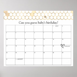 Poster Moderne Golden Bee Douche Date d'échéance Guess Po