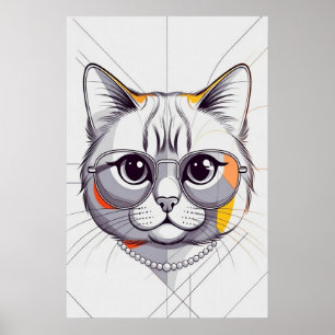 Poster Moderne Meow Muse