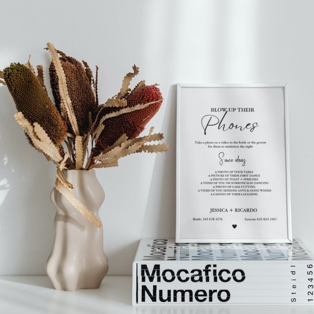 Poster Moderne minimal faire sauter leur téléphone photo  (Créateur téléchargé)