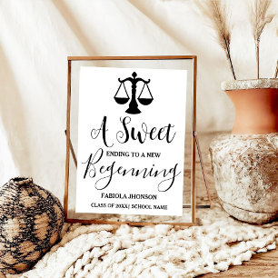 Poster Moderne minimaliste Avocat Graduation Boisson Part