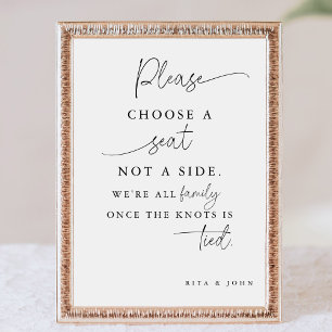 Poster Moderne minimaliste Choisissez un siège pas un Mar