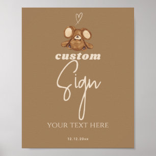 Poster Moderne nous pouvons attendre Baby shower