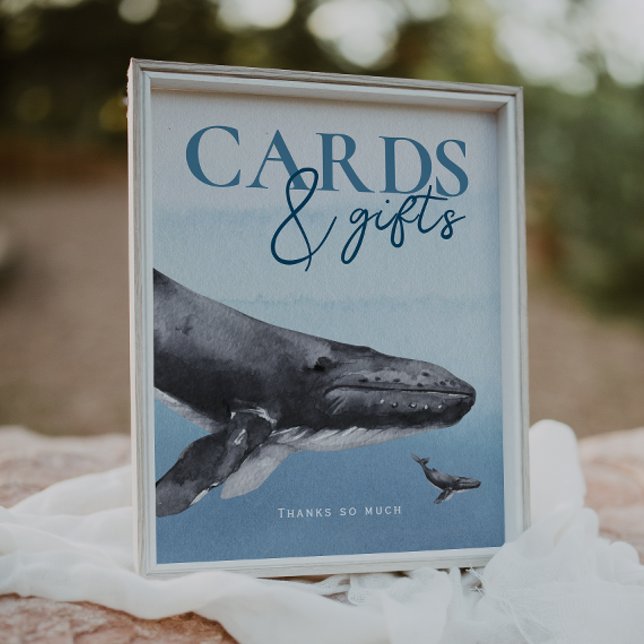 Poster Moderne Rustic Ocean`Cartes et Cadeaux de Baby sho (Créateur téléchargé)