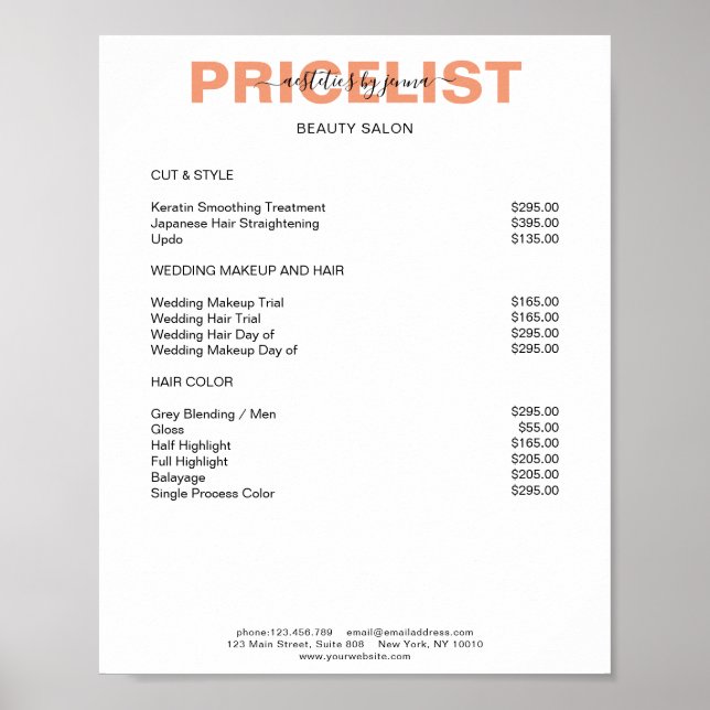 Poster moderne Simpel Preishear (Devant)