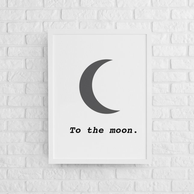 Poster Moderne simple à la citation de la lune (Créateur téléchargé)