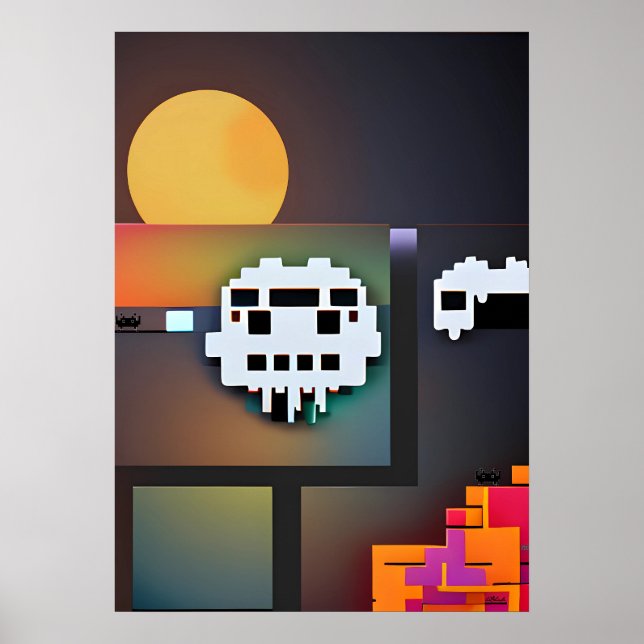 Poster Moderne Synthwave Neuralité (Devant)