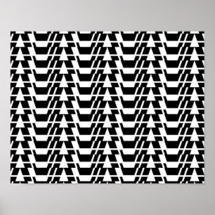 Poster Moderne, urbain, cool, audacieux motif géométrique