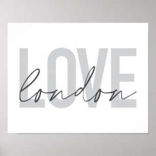 Poster Moderne, urbain, simple, cool, design Love London